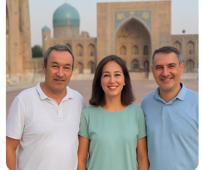 Jahongir Travel team in Samarkand office